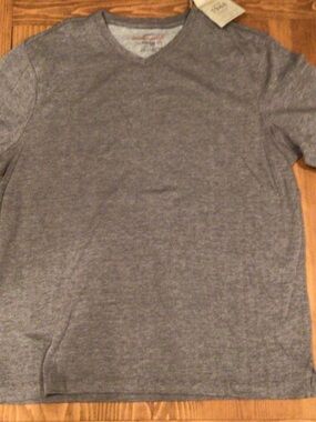Weatherproof Men's V-Neck T-Shirt in Heather Gray large